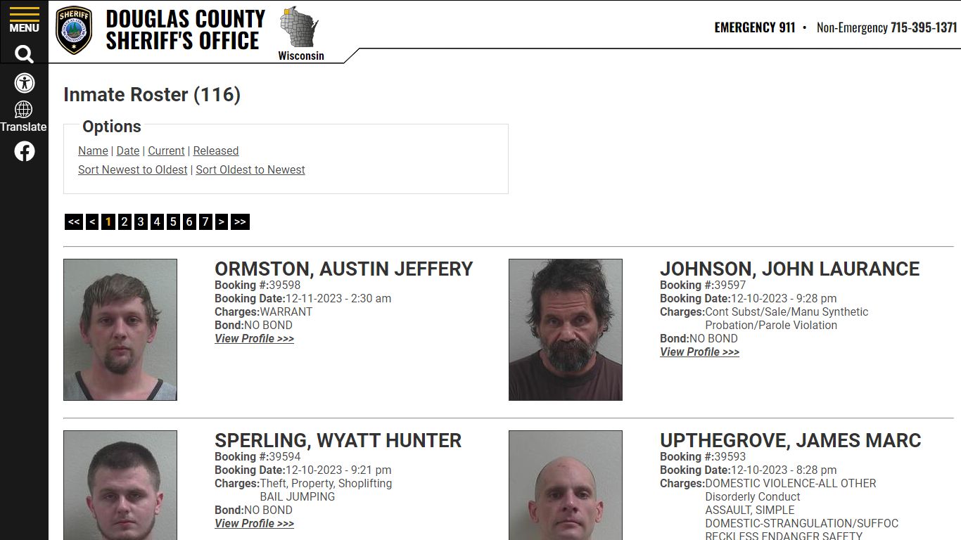 Inmate Roster - Current Inmates Booking Date Descending - Douglas ...